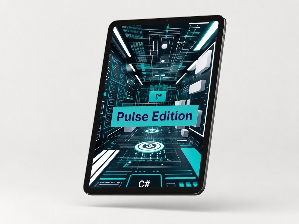 Digital tablet with a futuristic interface design on a white background